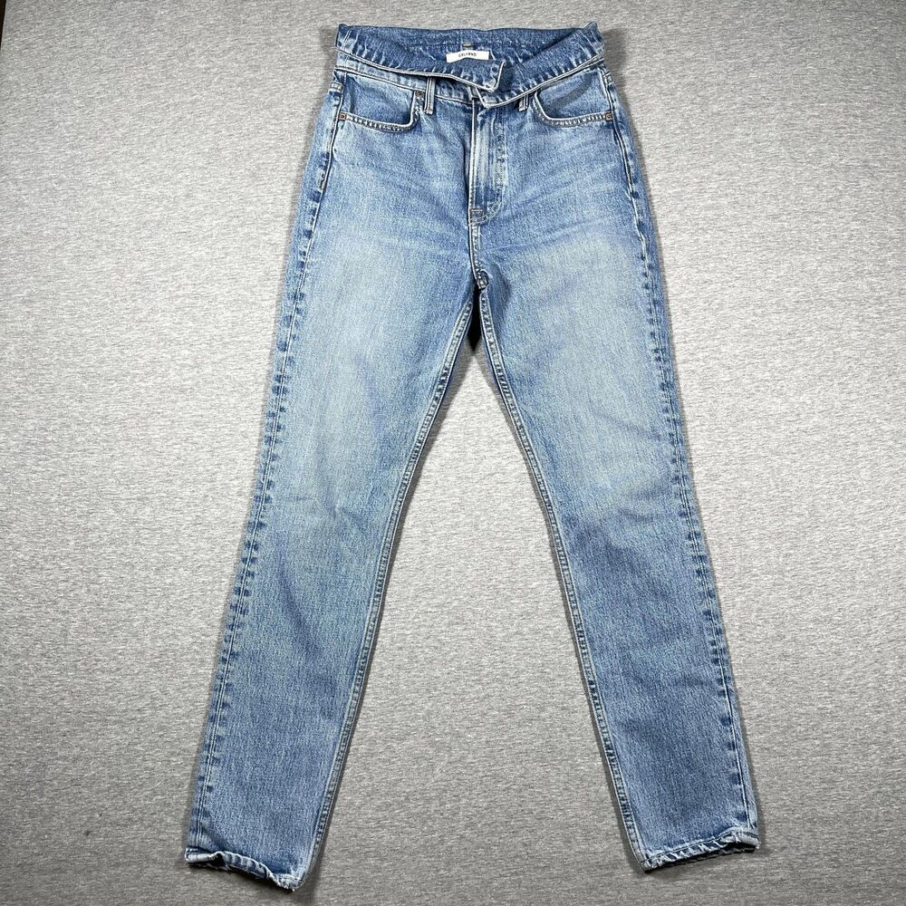 Grlfrnd Nadine Jeans Womens 26 Blue Skinny High Rise Light Wash Denim